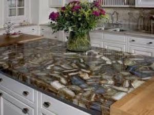 gray agate countertop                               